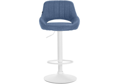 Sgabello Milet Tessuto blu,bianco