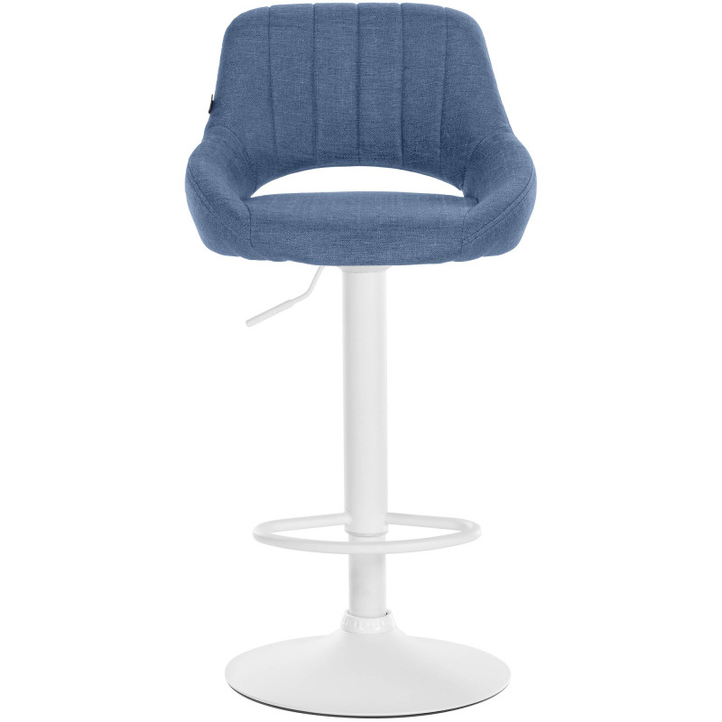 Sgabello Milet Tessuto blu,bianco