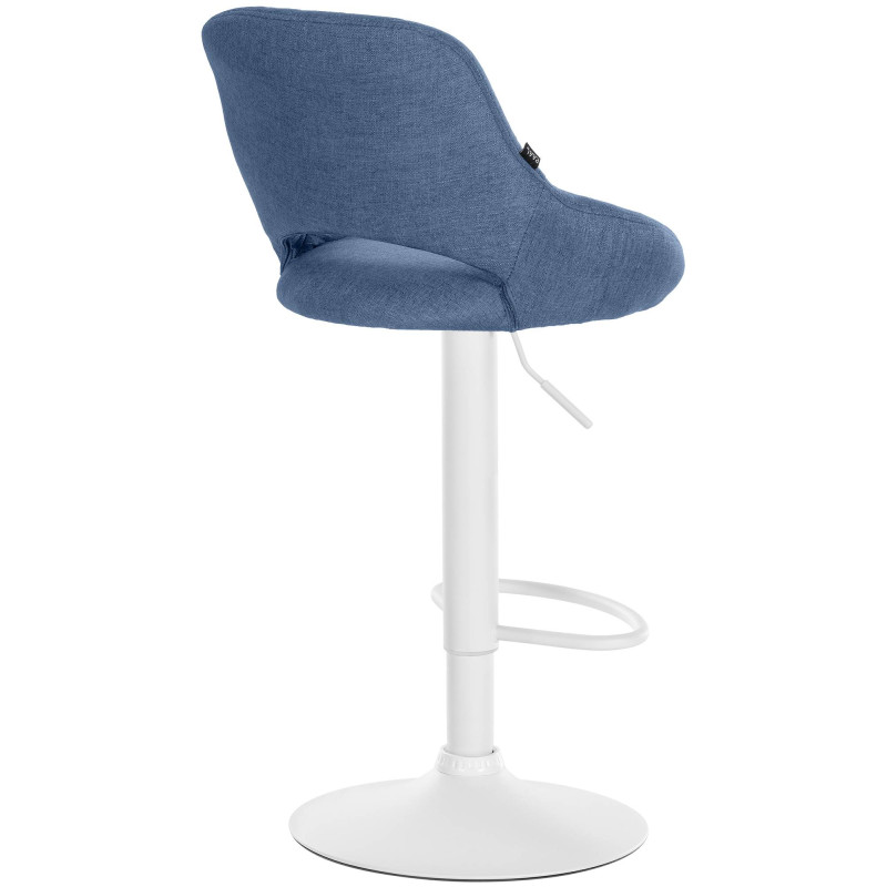 Sgabello Milet Tessuto blu,bianco