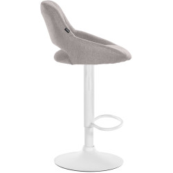 Sgabello Milet Tessuto grigio,bianco
