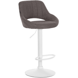 Sgabello Milet Tessuto grigio scuro,bianco