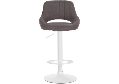 Sgabello Milet Tessuto grigio scuro,bianco