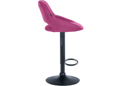 Tabouret de bar Milet, tissu noir violet