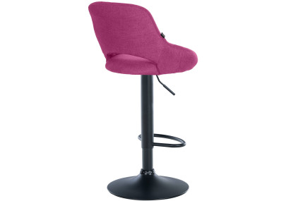 Tabouret de bar Milet, tissu noir violet