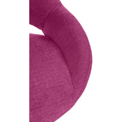Sgabello Milet Tessuto viola,nero