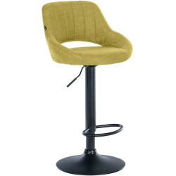 Sgabello Milet Tessuto verde,nero