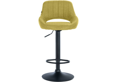 Sgabello Milet Tessuto verde,nero