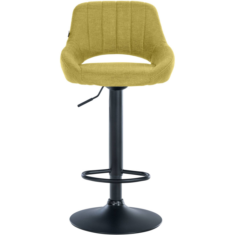 Sgabello Milet Tessuto verde,nero