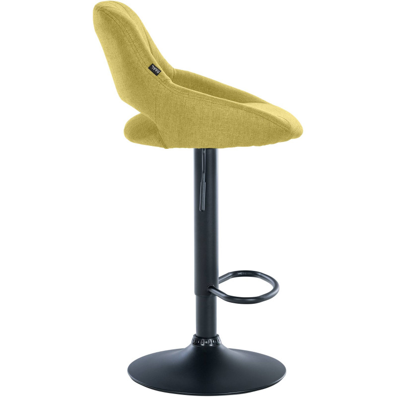 Sgabello Milet Tessuto verde,nero
