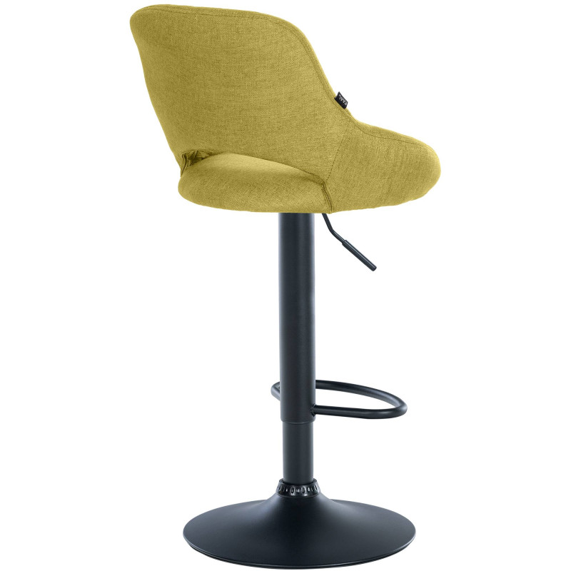 Sgabello Milet Tessuto verde,nero