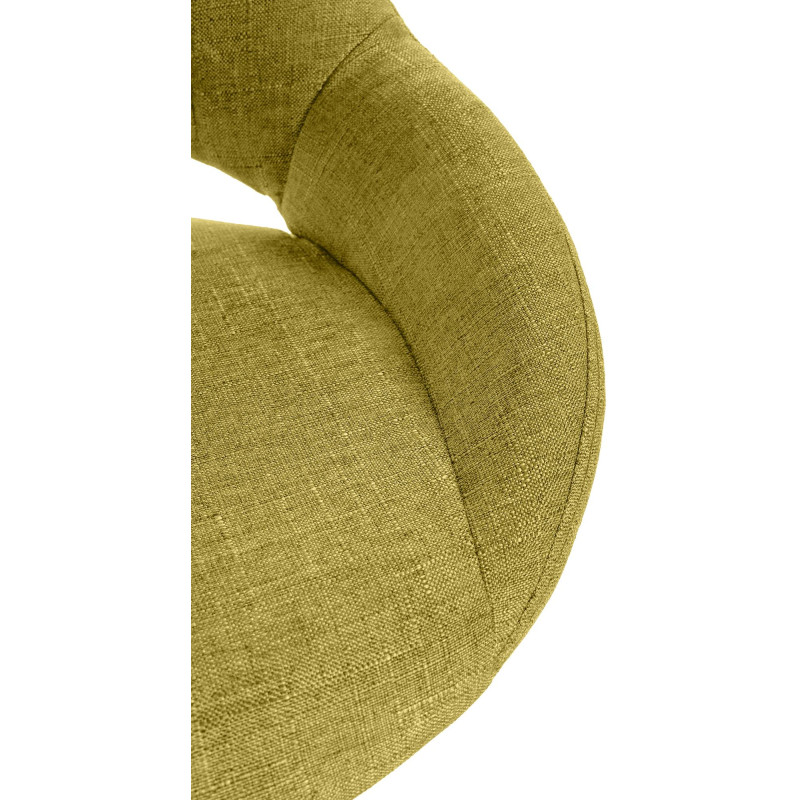 Sgabello Milet Tessuto verde,nero