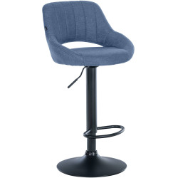 Sgabello Milet Tessuto blu,nero