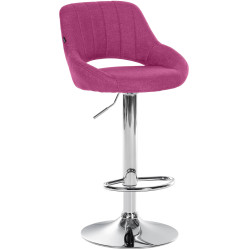 Sgabello Milet Tessuto viola,cromo