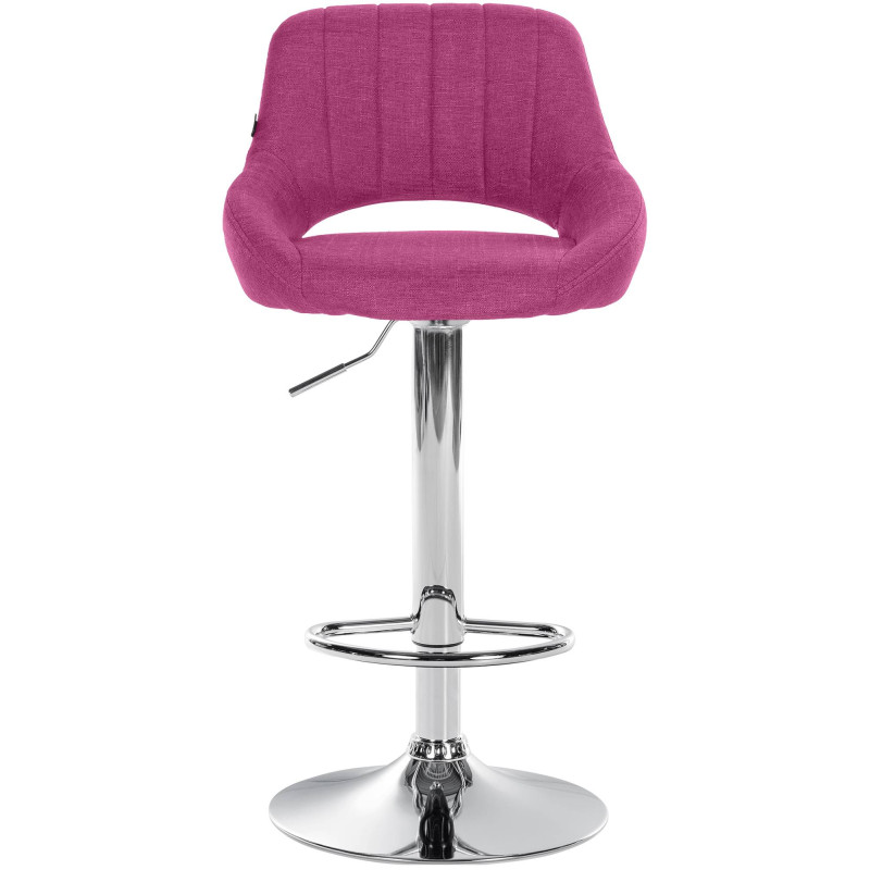 Sgabello Milet Tessuto viola,cromo