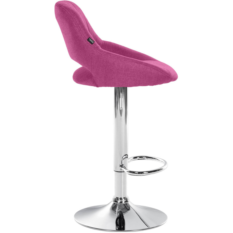 Sgabello Milet Tessuto viola,cromo