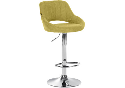 Sgabello Milet Tessuto verde,cromo