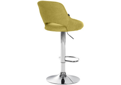 Sgabello Milet Tessuto verde,cromo