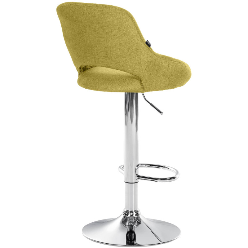 Sgabello Milet Tessuto verde,cromo