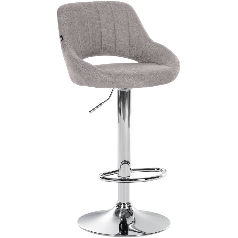 Sgabello Milet Tessuto grigio,cromo