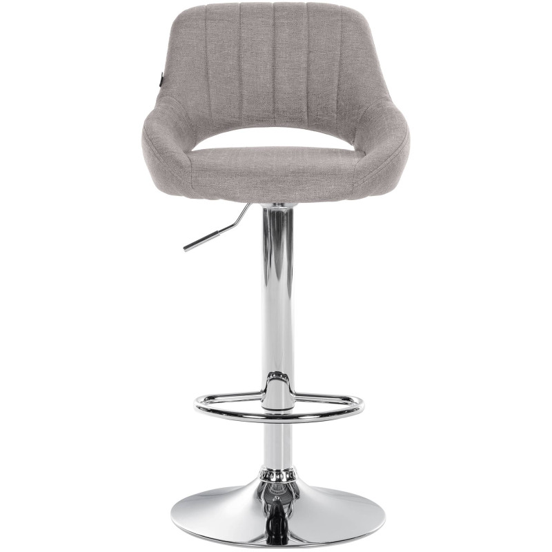 Sgabello Milet Tessuto grigio,cromo