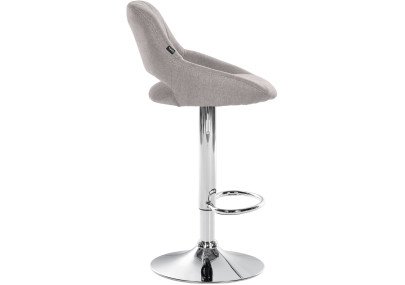 Sgabello Milet Tessuto grigio,cromo