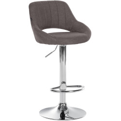 Sgabello Milet Tessuto grigio scuro,cromo
