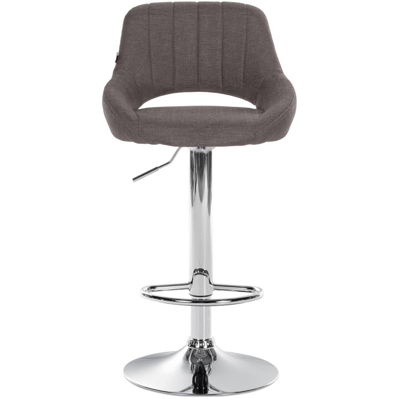 Sgabello Milet Tessuto grigio scuro,cromo