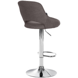 Sgabello Milet Tessuto grigio scuro,cromo