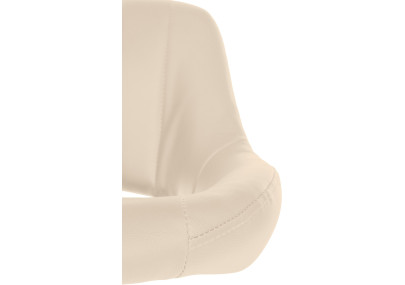 Sgabello da bar Milet, similpelle, cromato, crema