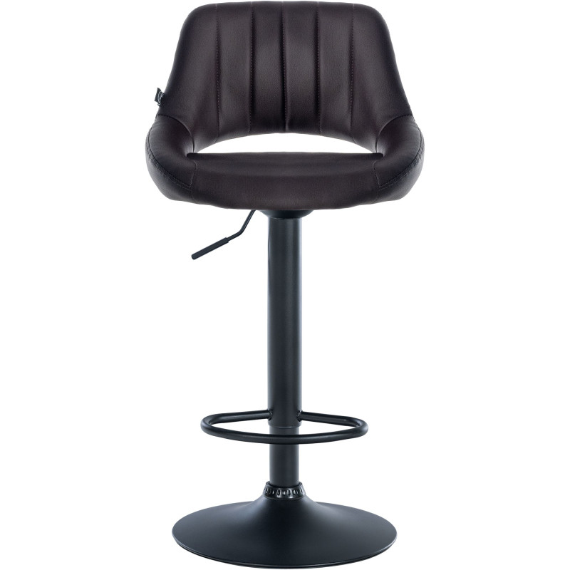 Sgabello da bar Milet, similpelle, nero/marrone