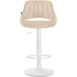 Sgabello da bar Milet, similpelle, bianco/crema