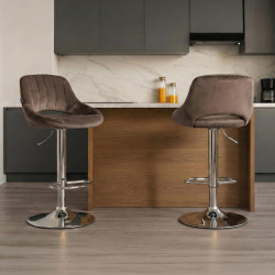 Barhocker Milet Samt chrom