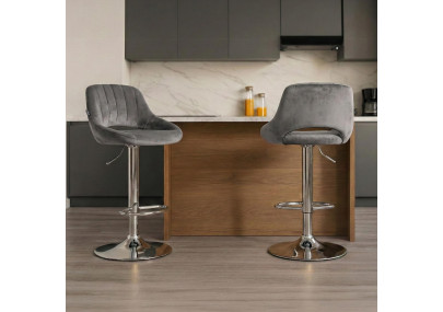 Barhocker Milet Samt chrom