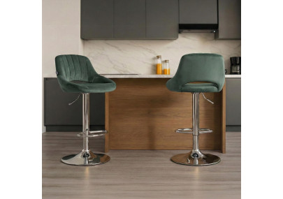 Barhocker Milet Samt chrom