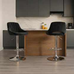 Barhocker Milet Samt chrom