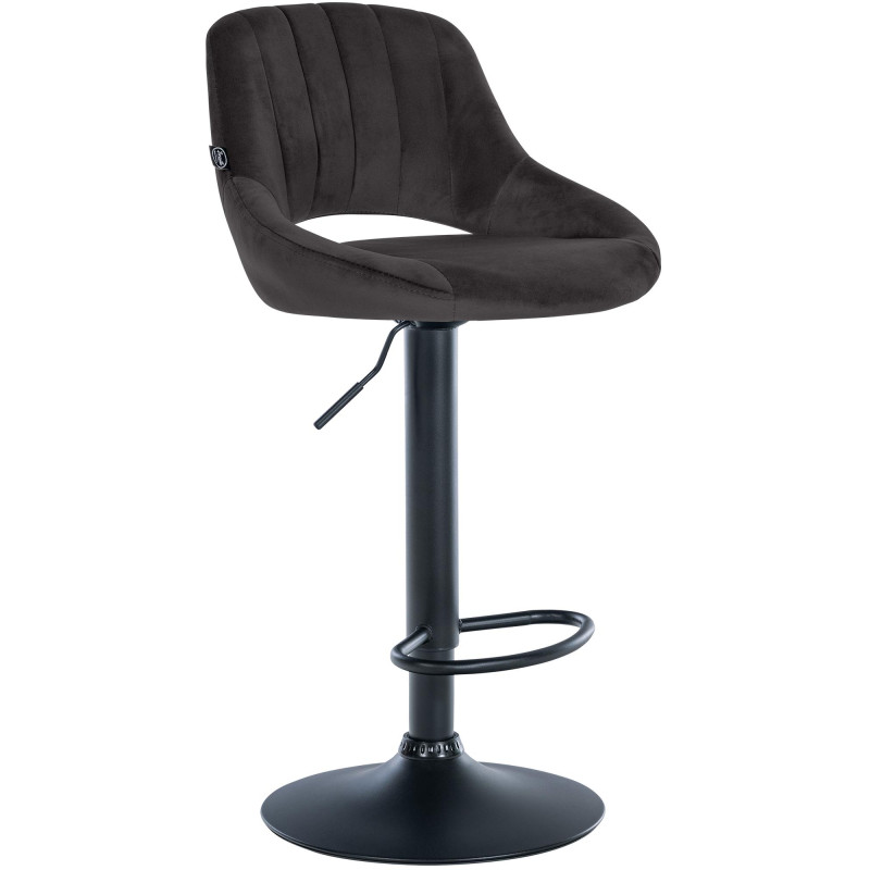 Barhocker Milet Samt schwarz