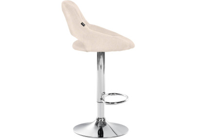 Conjunto de 2 banquetas de bar Milet em tecido C creme