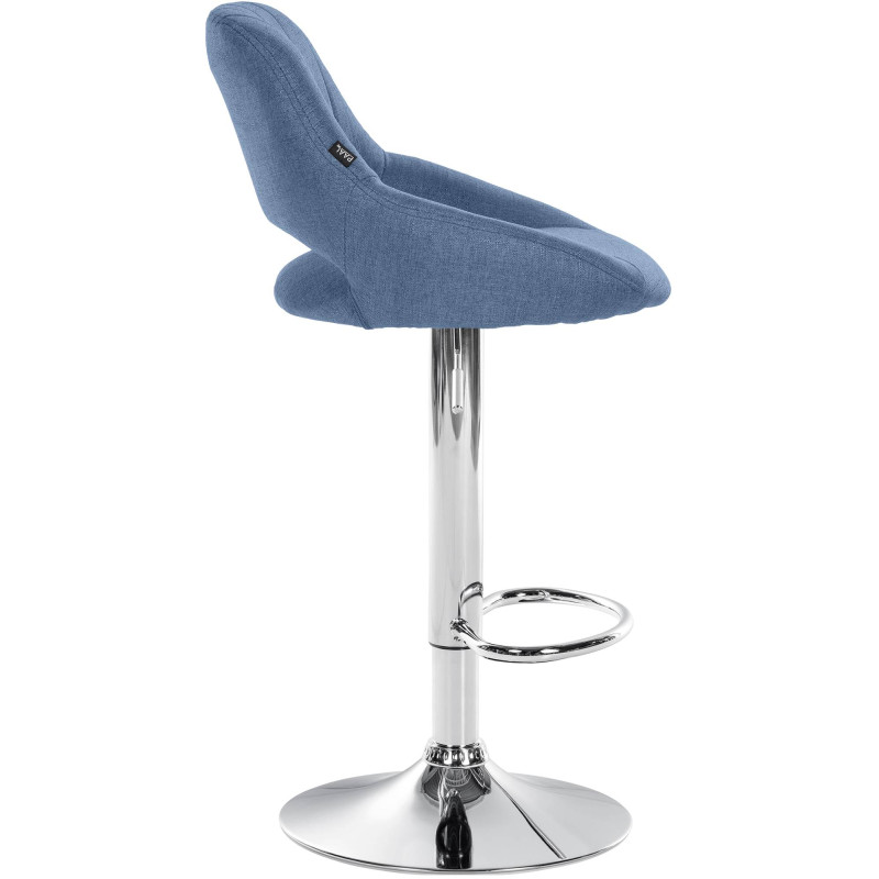 Conjunto de 2 banquetas de bar Milet em tecido azul.