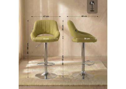 2er Set Barhocker Milet Stoff C