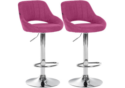 Set di 2 sgabelli da bar in tessuto Milet C viola