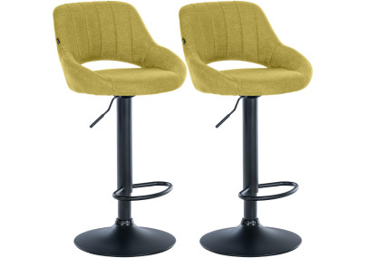 Set di 2 sgabelli da bar in tessuto Milet B verde