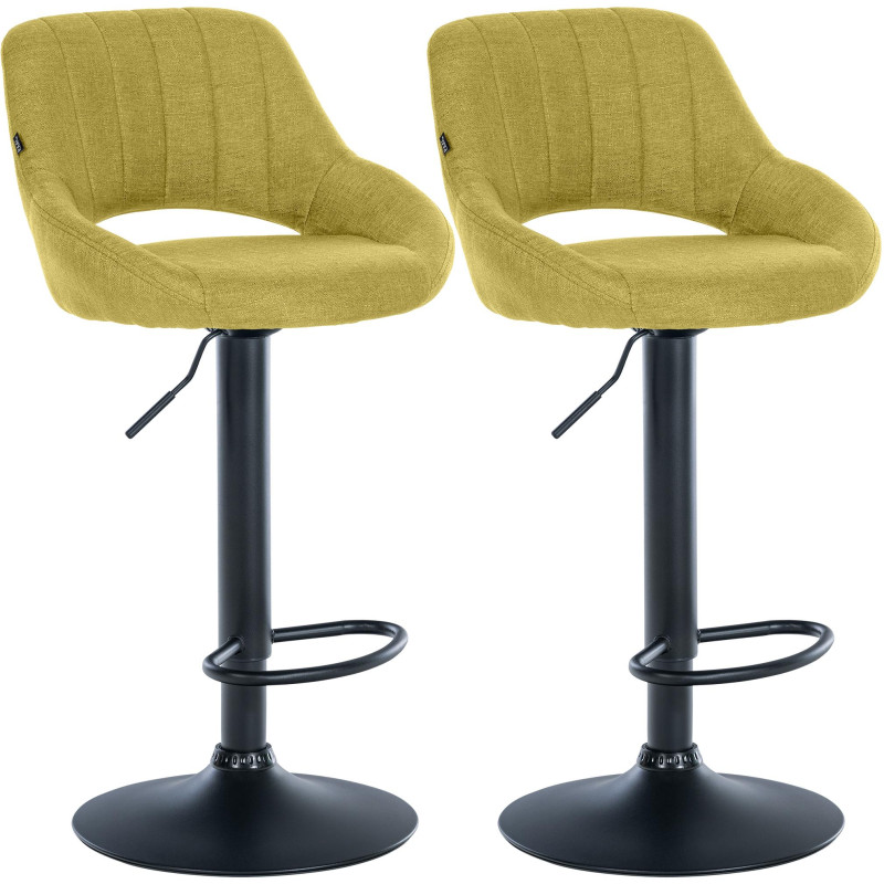 Set di 2 sgabelli da bar in tessuto Milet B verde