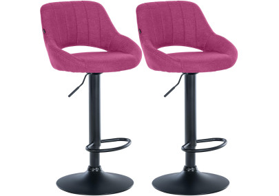 Set di 2 sgabelli da bar in tessuto Milet B viola