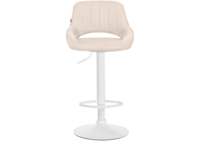 Set di 2 sgabelli da bar in tessuto Milet W crema
