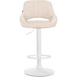 Set di 2 sgabelli da bar in tessuto Milet W crema