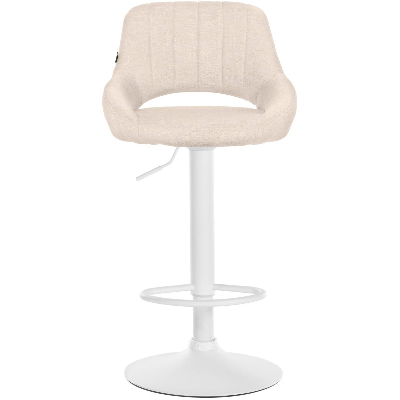 Set di 2 sgabelli da bar in tessuto Milet W crema