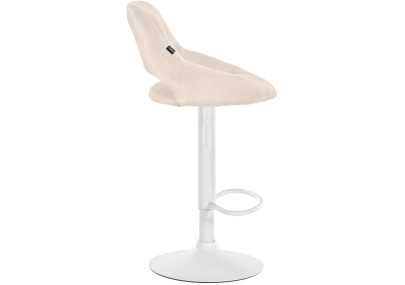 Set di 2 sgabelli da bar in tessuto Milet W crema