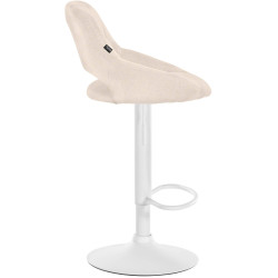 Conjunto de 2 banquetas de bar Milet em tecido creme