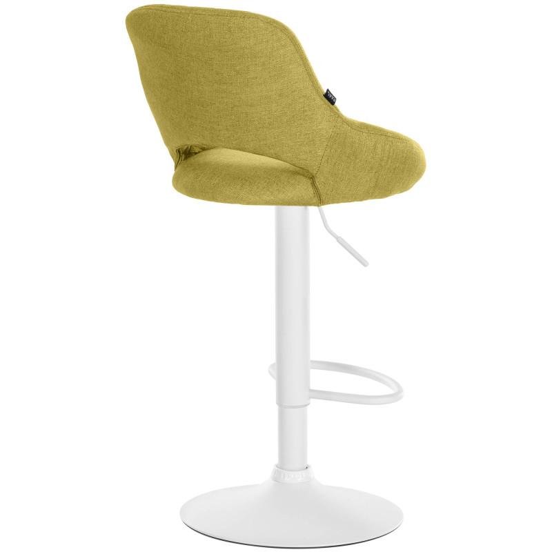 Ensemble de 2 tabourets de bar Milet en tissu W vert