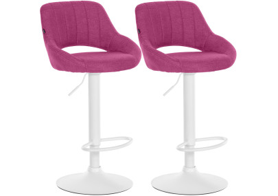 Set di 2 sgabelli da bar in tessuto Milet W viola